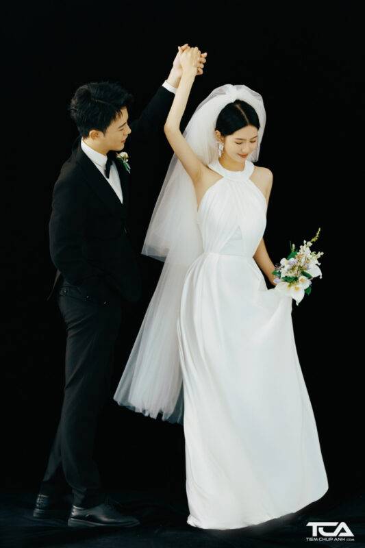 concept chụp ảnh cưới trong studio