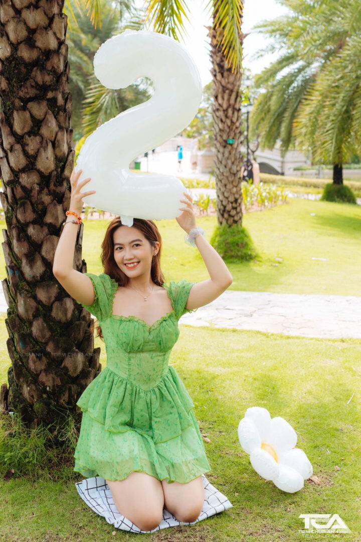 chụp ảnh với bóng số