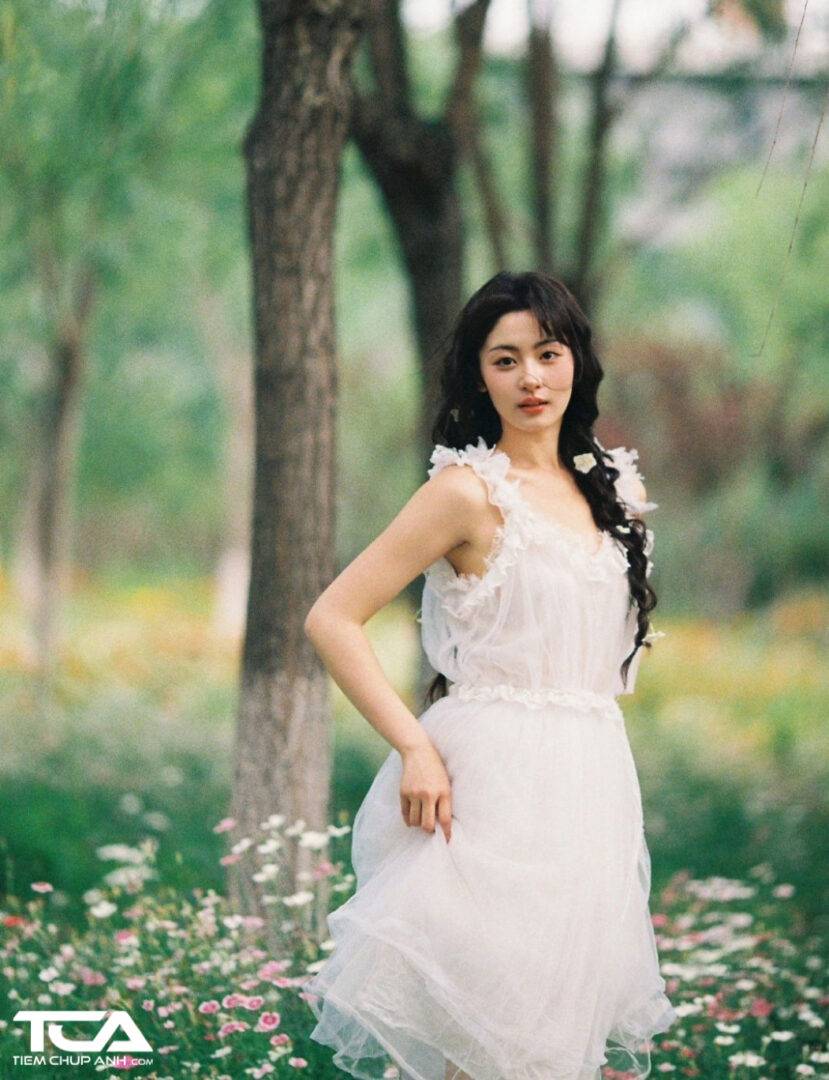 đầm vintage dáng dài