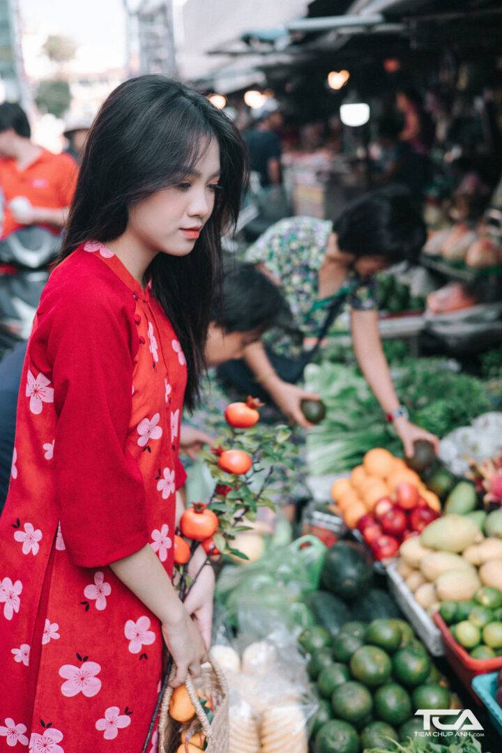tạo dáng chụp ảnh xuân