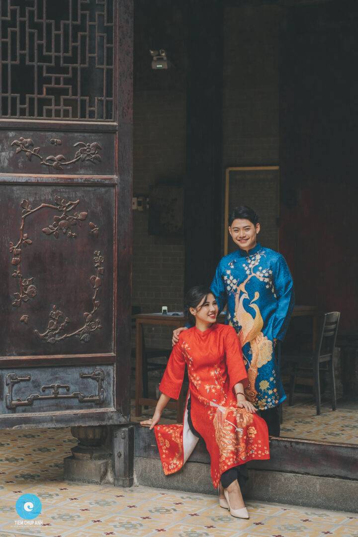 chụp hình áo dài xưa