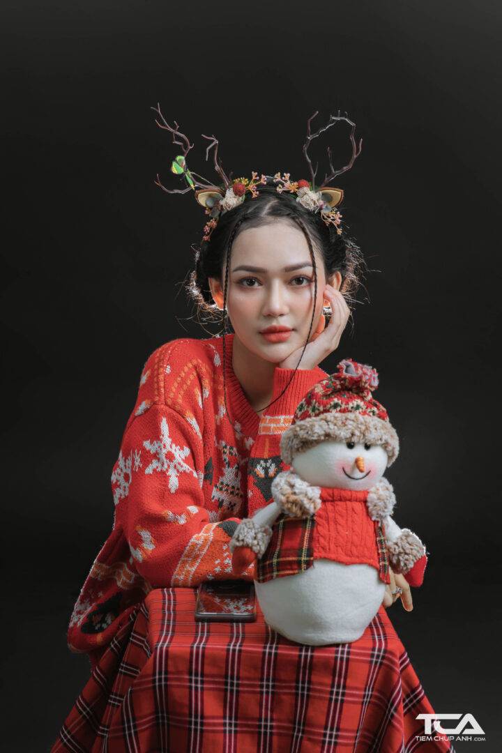 tạo dáng chụp giáng sinh