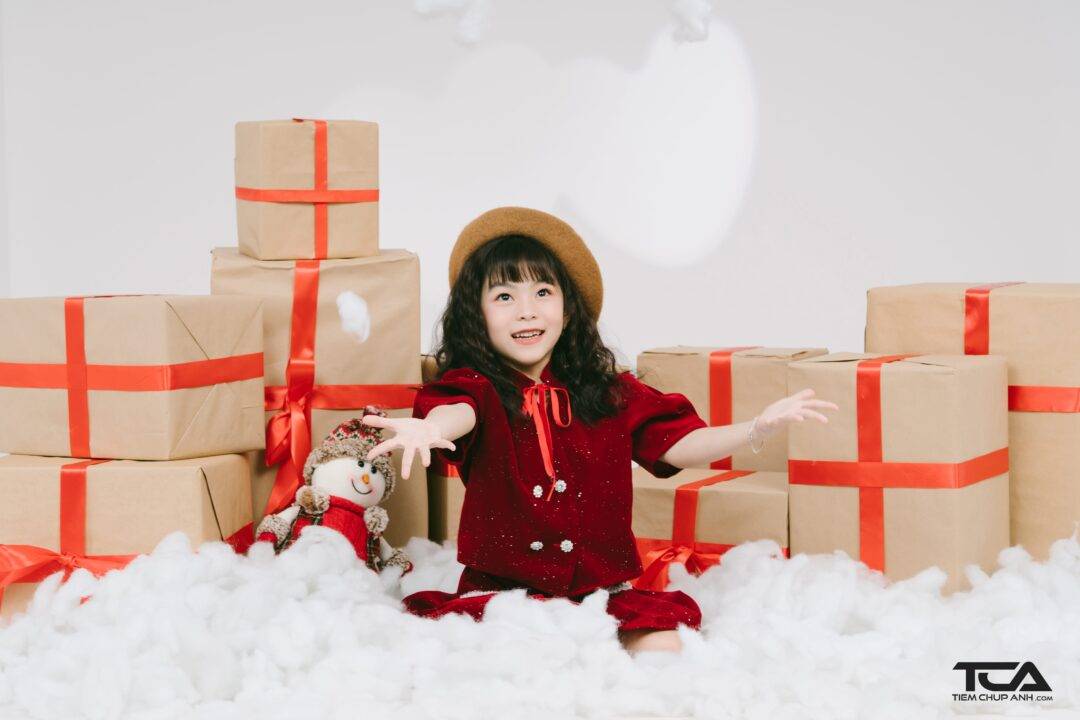 chụp ảnh noel cho bé