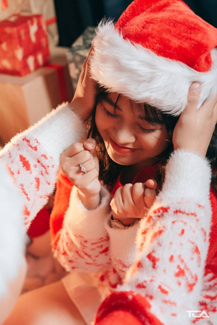 cách chụp ảnh đẹp với cây thông noel