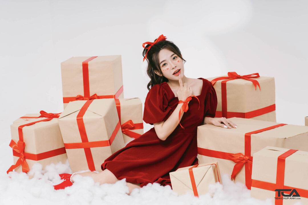 tạo dáng chụp noel