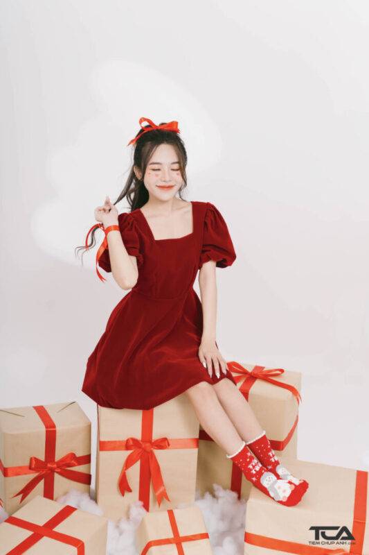 tạo dáng noel