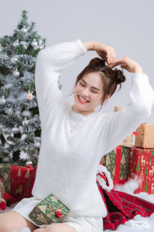 dáng chụp ảnh noel