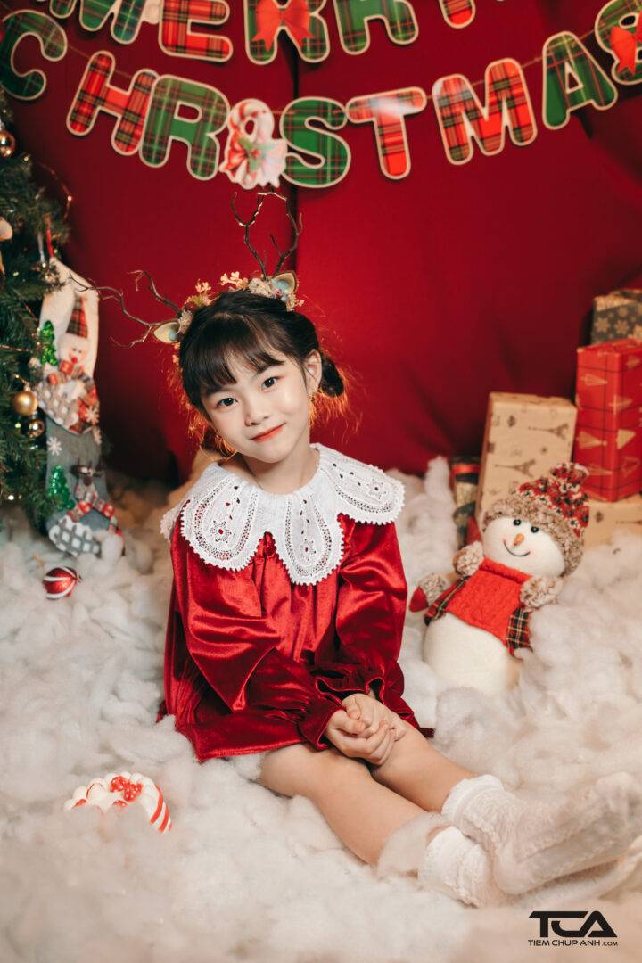 chụp hình noel cho bé