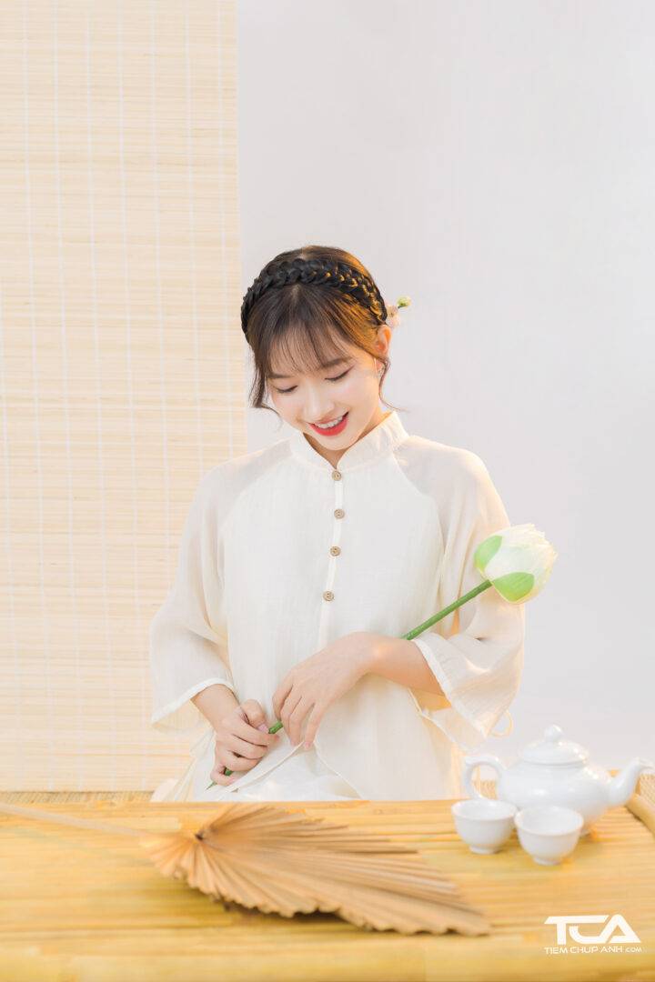 tạo dáng chụp hình tết