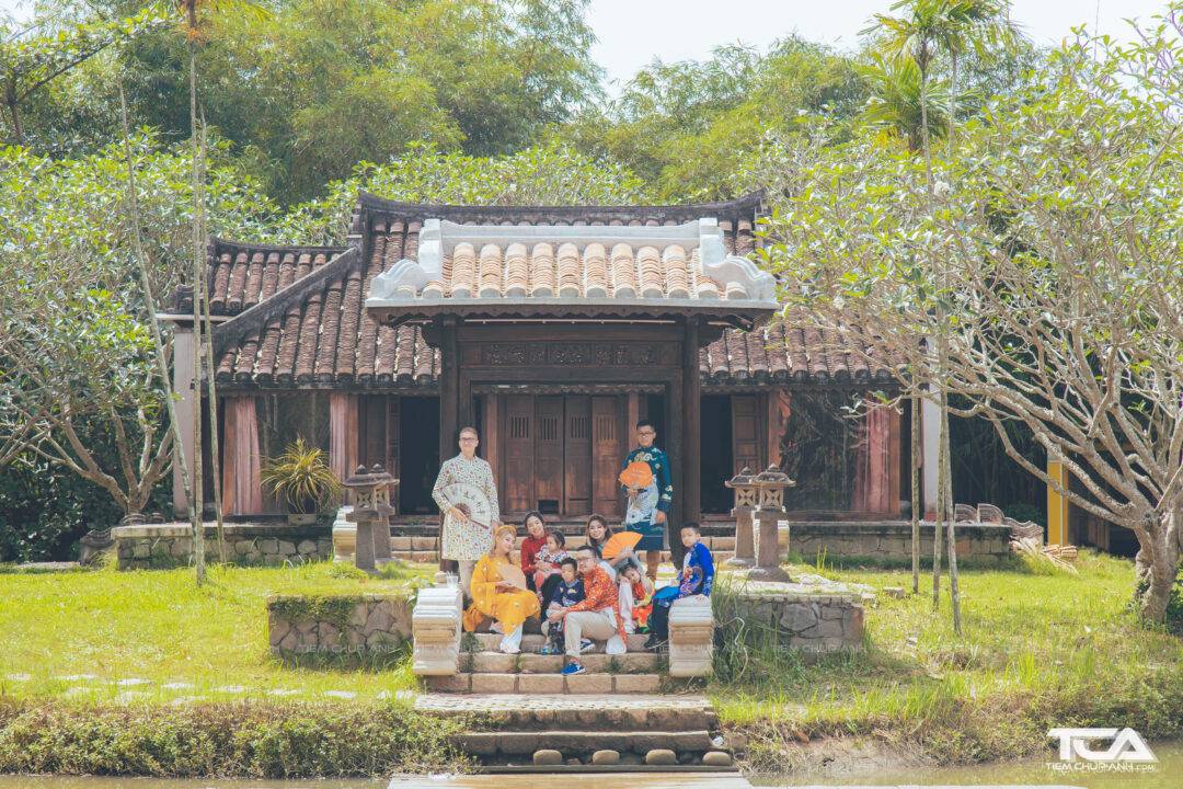 chụp hình gia đình ngày tết