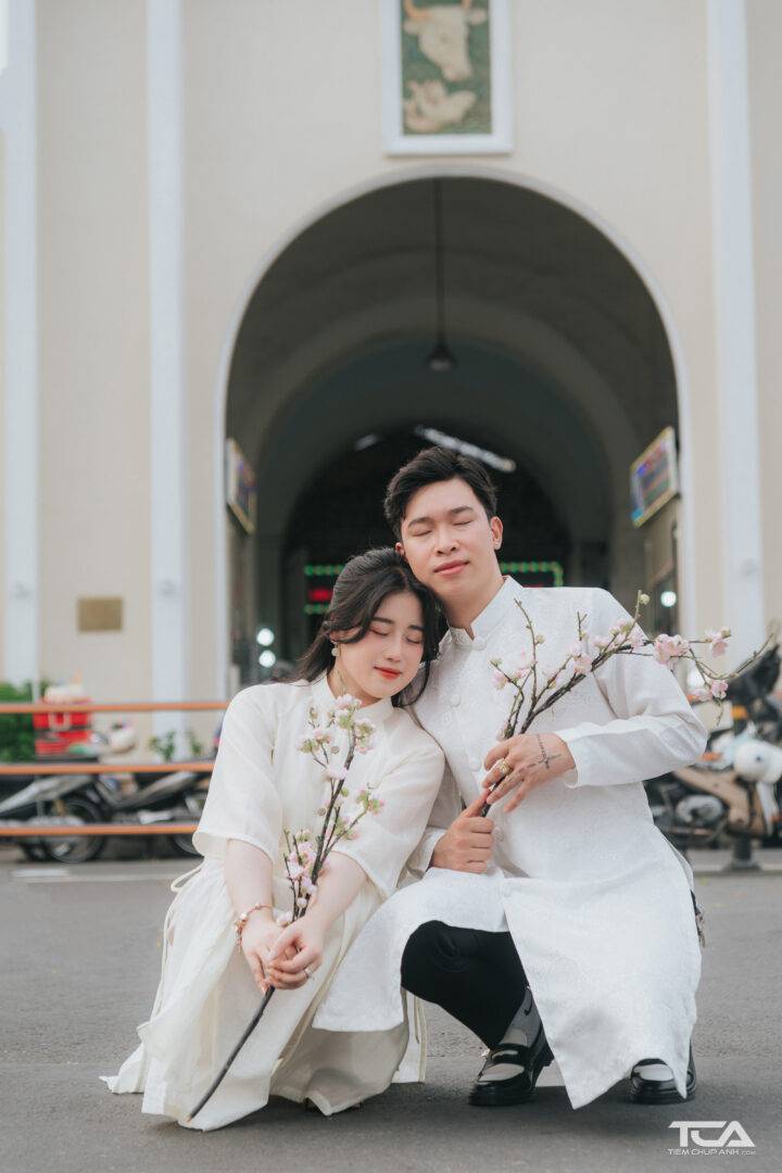 chụp ảnh hoa đào