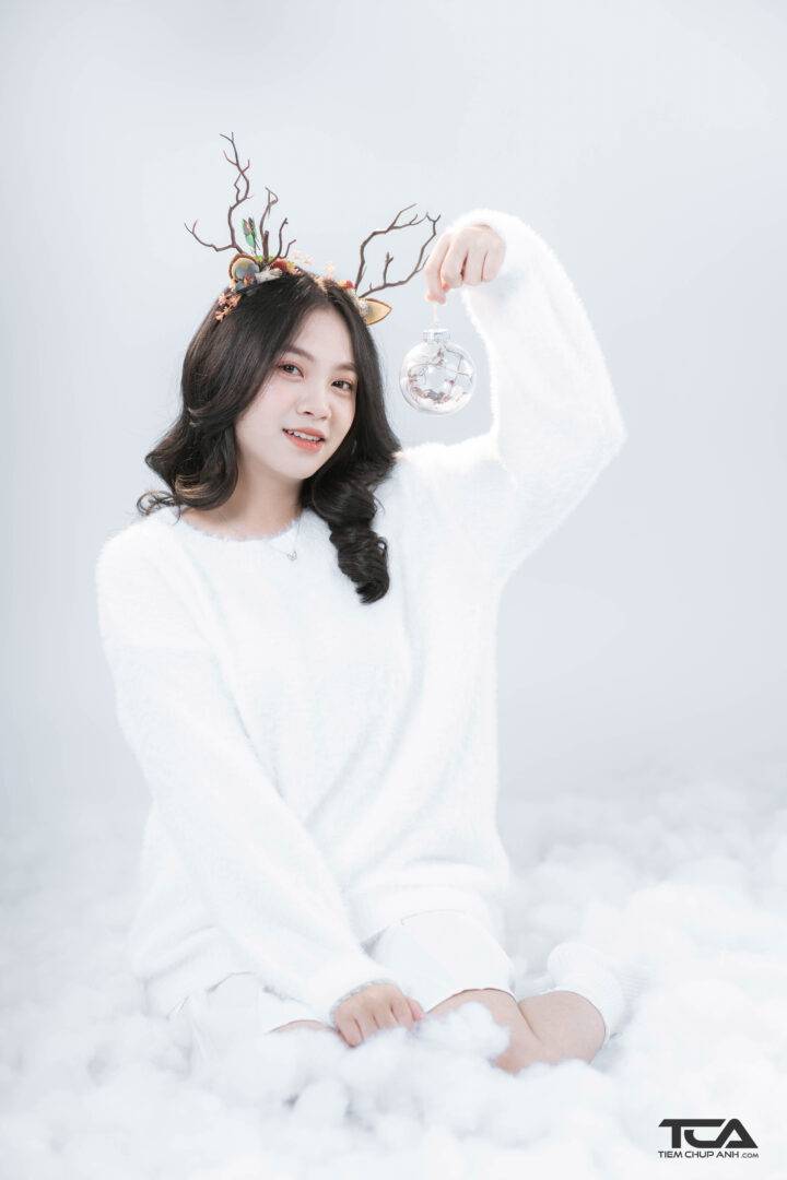 dáng chụp hình noel