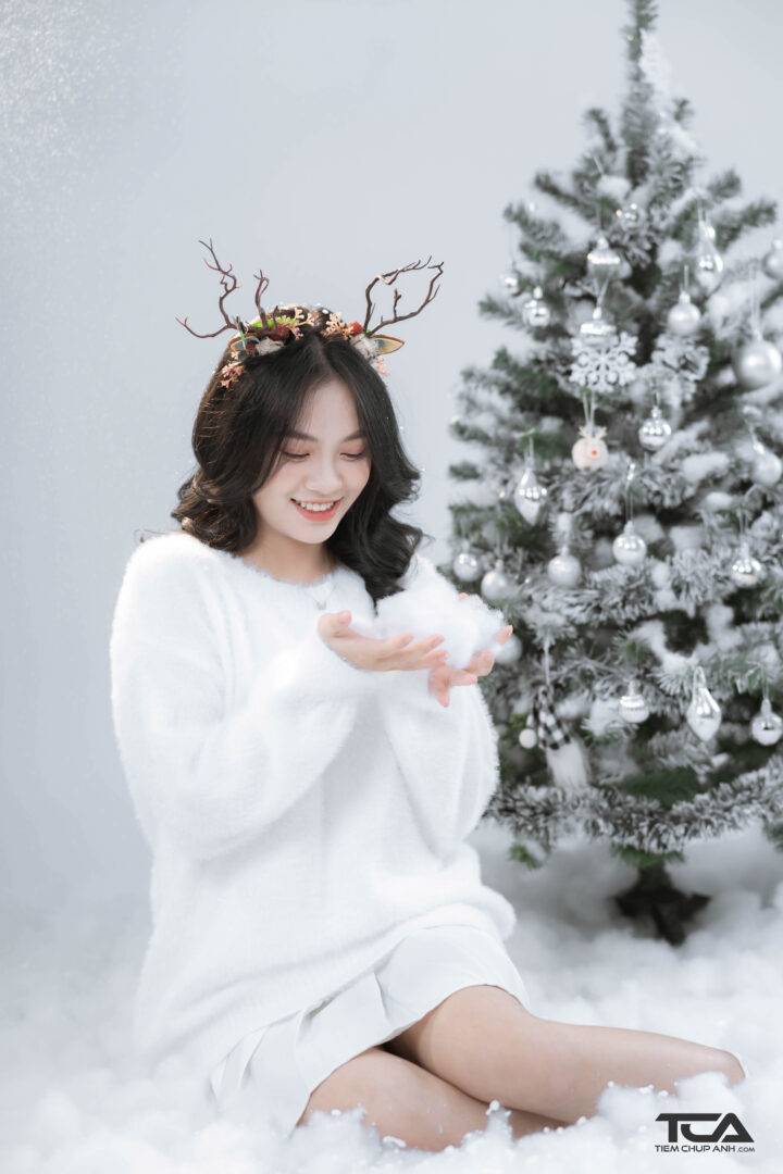 dáng chụp ảnh noel