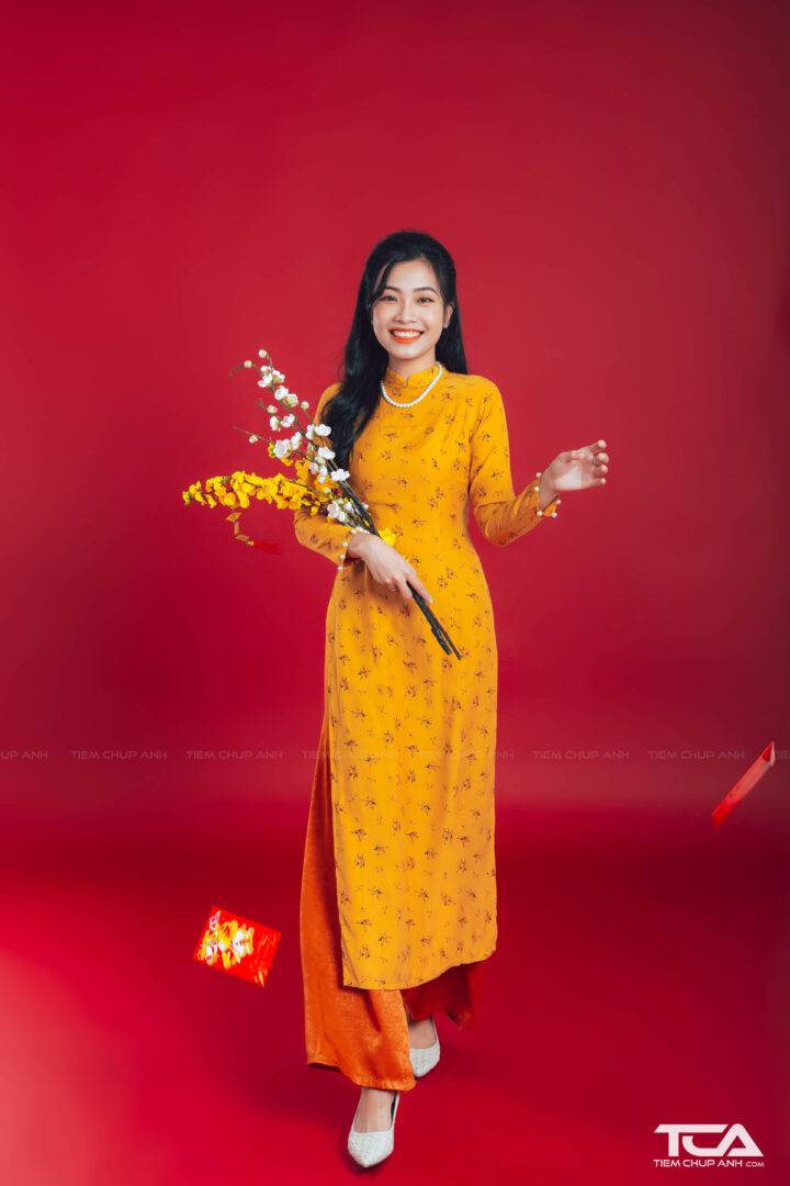 cách tạo dáng chụp hình xuân