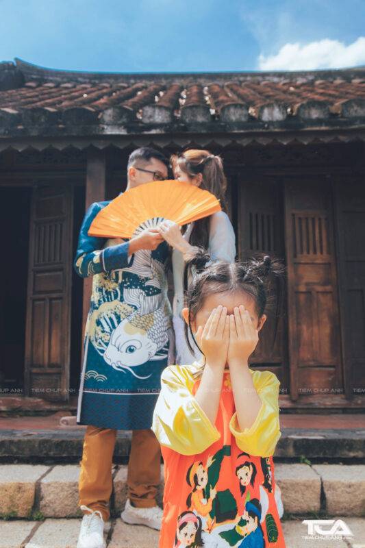 kiểu chụp áo dài tết