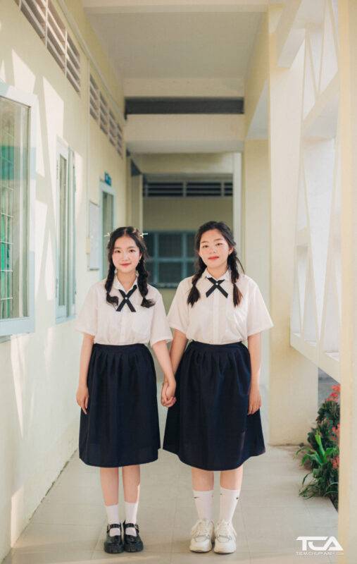 mẫu tóc chụp kỷ yếu
